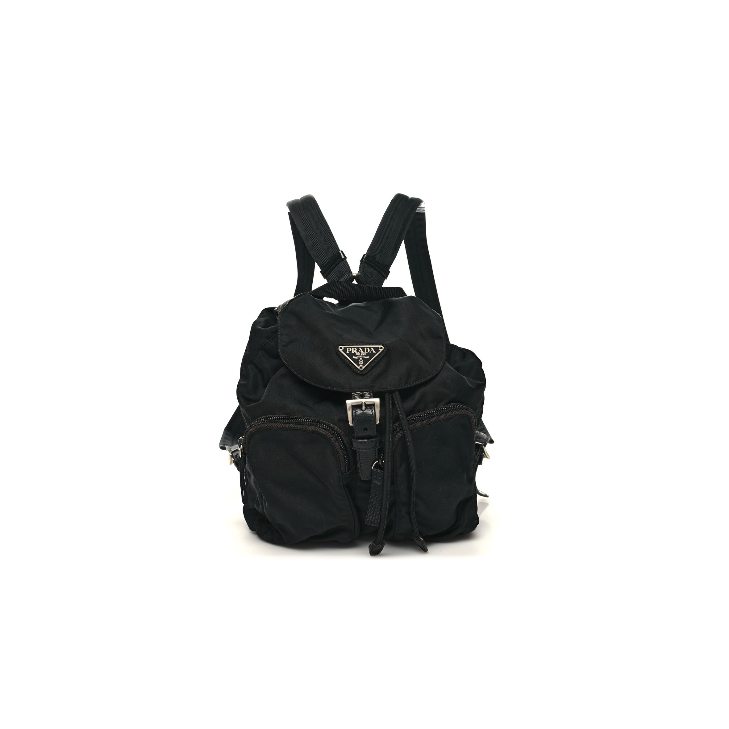 Pra*a nylon vela small backpack black (25*24*12cm)