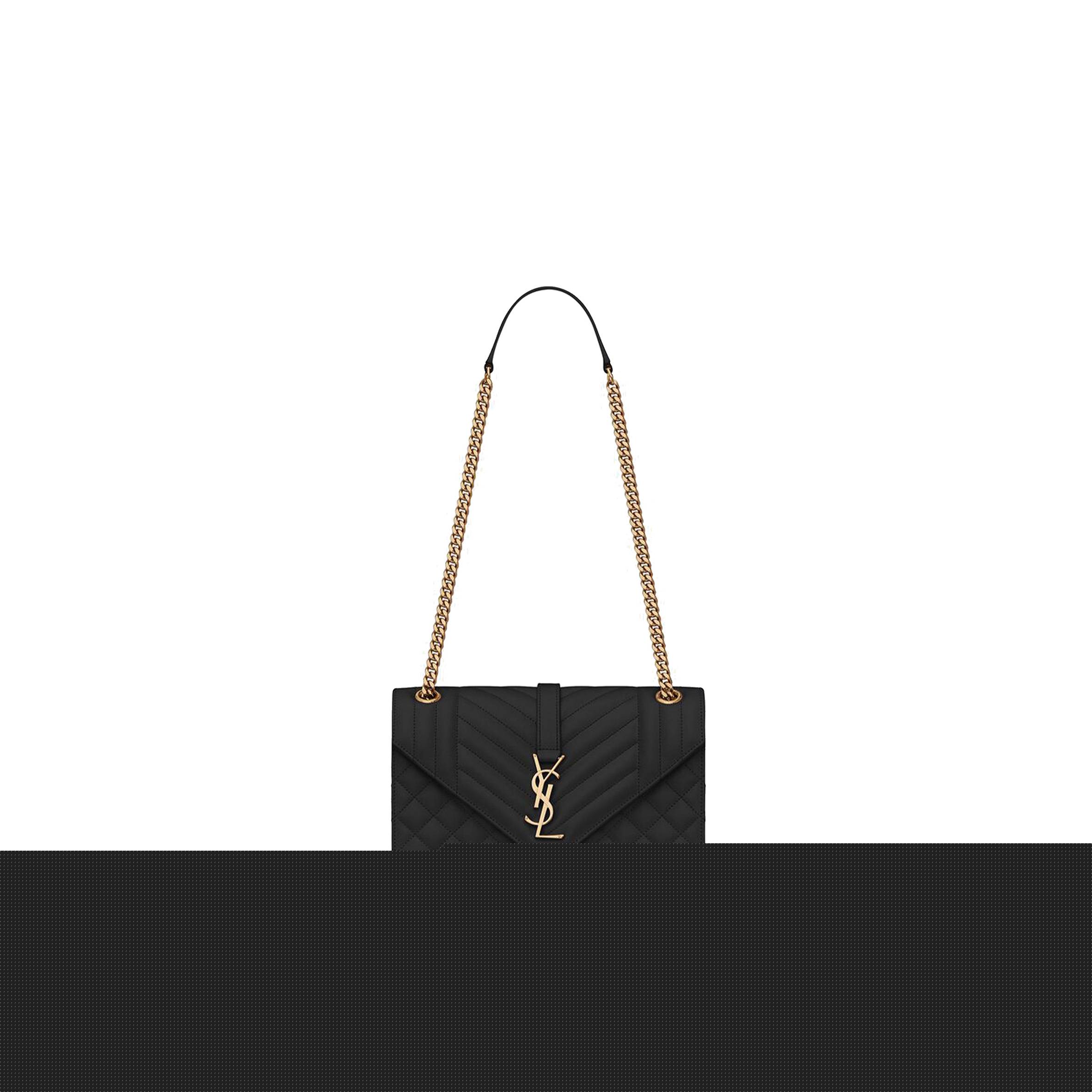 Y*L envelope medium chain bag in mix matelassé grain de poudre embossed leather 600185bow911000 (24*17.5*6cm)